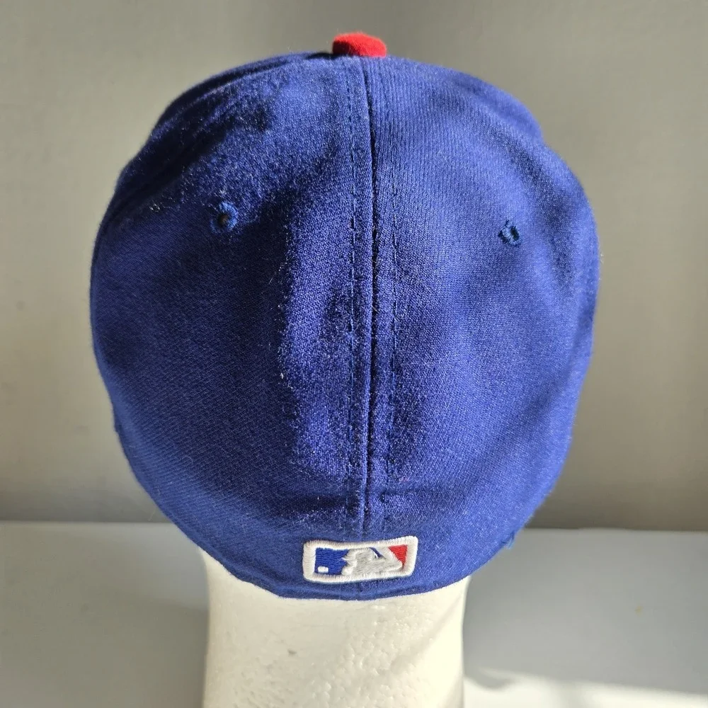Chicago Cubs New Era 59Fifty Fitted Hat Cap Size 7¼‎ Blue Red Two Tone